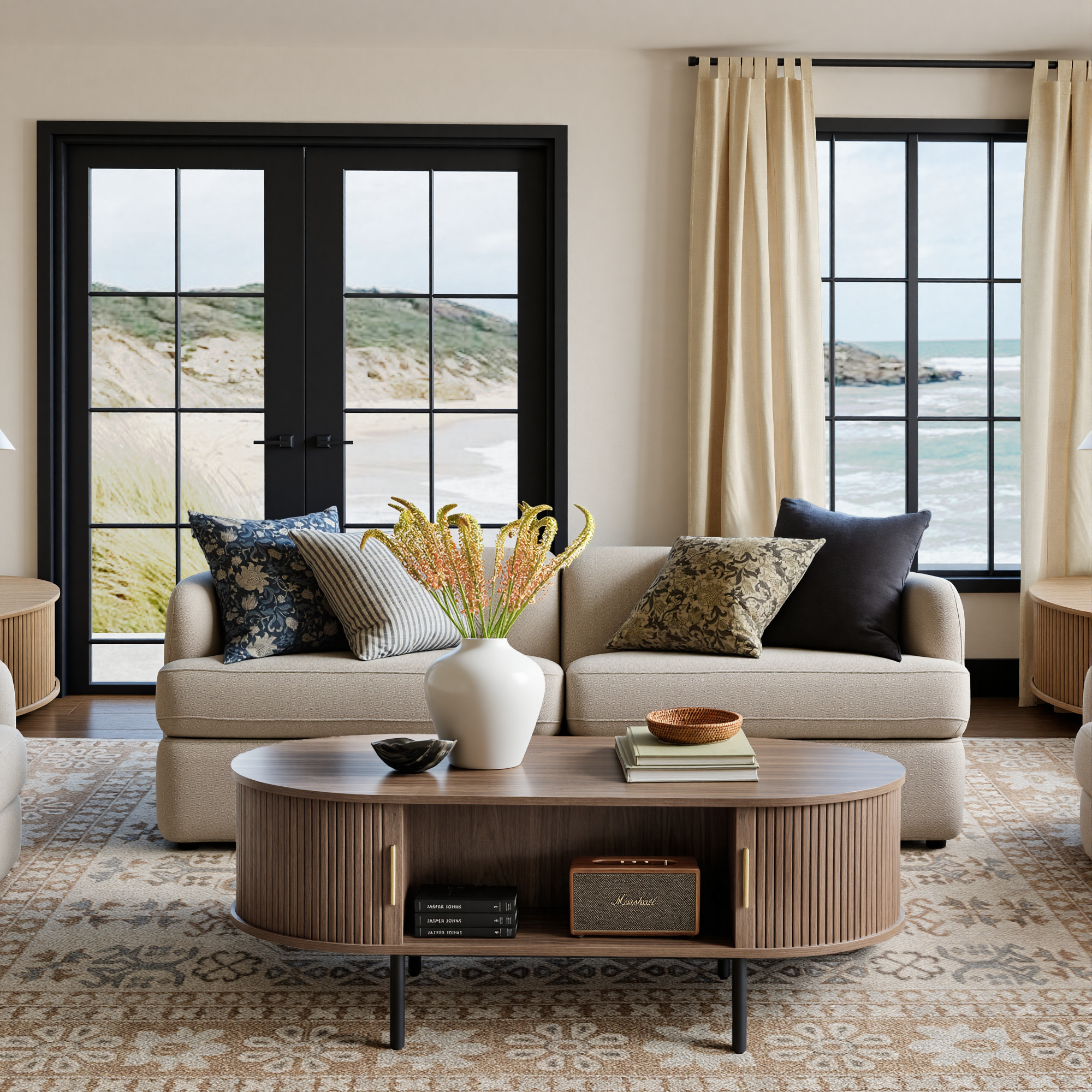Add Personality and Practicality to Your Room with a Mid-Century Modern Sliding Door Coffee Table