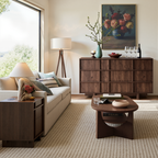 The Linear Nightstand | Deep Walnut Mid-Century Bedside Table