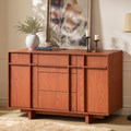 The Linear 47" Sideboard | Classic Cherry 2-Door & 3-Drawer Credenza