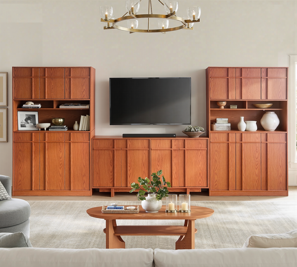 The Linear 72" Kitchen Pantry | Classic Cherry Tall Storage Cabinet