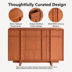The Linear 47" Sideboard | Classic Cherry 2-Door & 3-Drawer Credenza