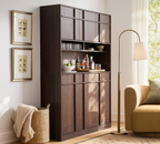 The Linear 72" Kitchen Pantry | Deep Walnut Tall Storage Cabinet