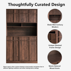The Linear 72" Kitchen Pantry | Deep Walnut Tall Storage Cabinet
