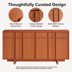 The Linear 63" Sideboard | Classic Cherry Wood Finish