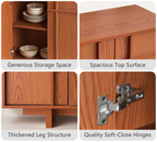 The Linear 63" Sideboard | Classic Cherry Wood Finish