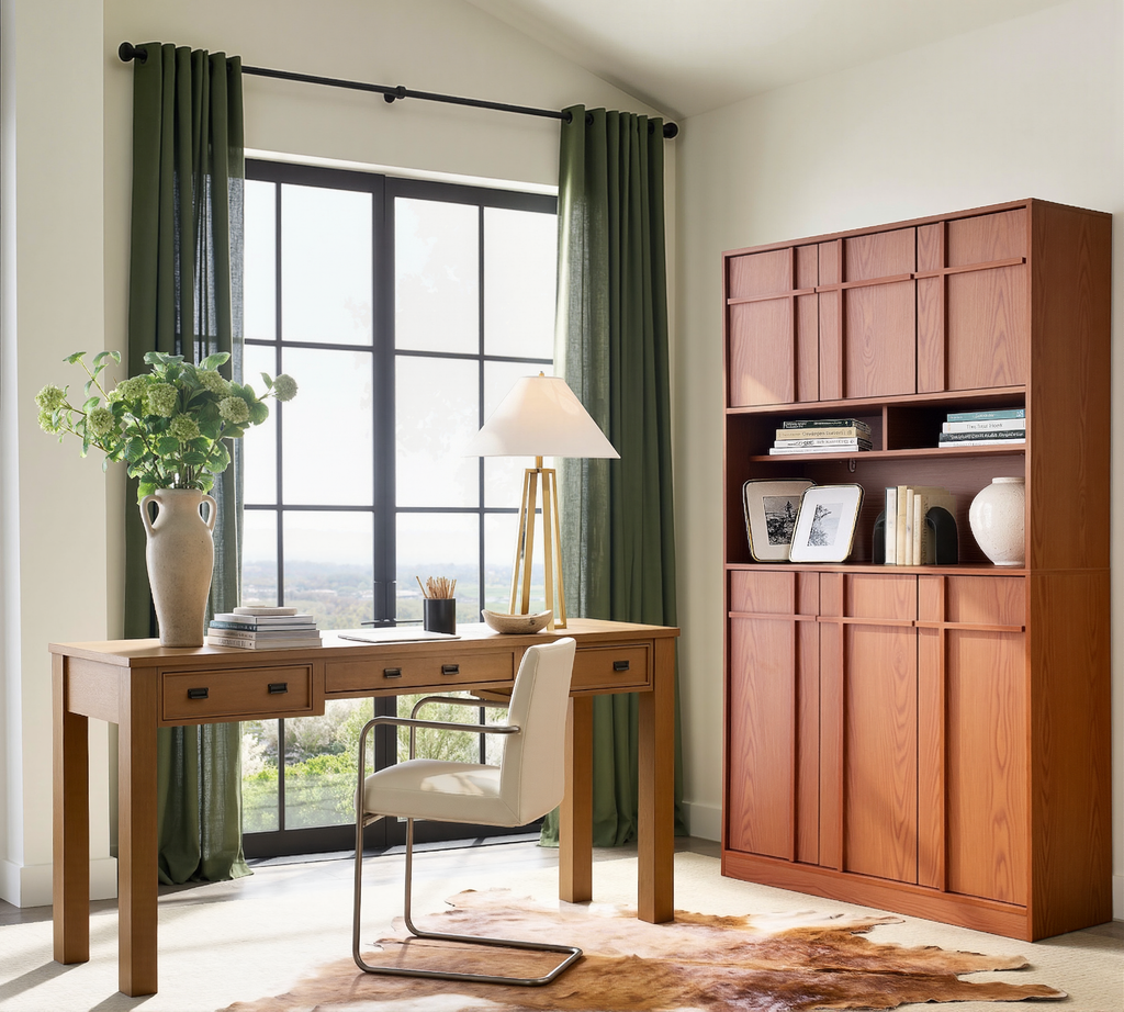 The Linear 72" Kitchen Pantry | Classic Cherry Tall Storage Cabinet