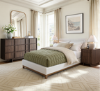The Linear 55" Walnut Dresser | Sculptural Mid-Century 9-Drawer Chest