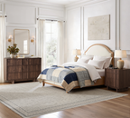 The Linear 47.2" Walnut  Dresser | Sculptural Mid-Century 6-Drawer Chest