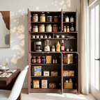 The Linear 72" Kitchen Pantry | Deep Walnut Tall Storage Cabinet