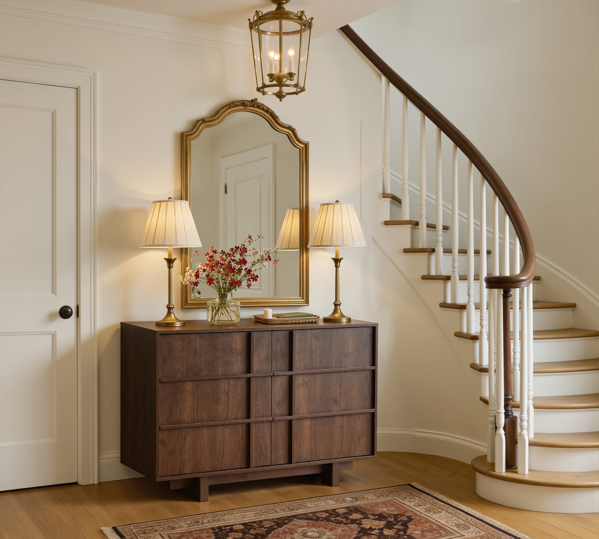 The Linear 47.2" Walnut  Dresser | Sculptural Mid-Century 6-Drawer Chest
