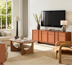 The Linear 68" TV Stand | Deep Cherry Mid-Century Media Console