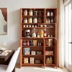 The Linear 72" Kitchen Pantry | Classic Cherry Tall Storage Cabinet