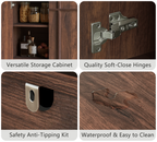 The Linear 72" Kitchen Pantry | Deep Walnut Tall Storage Cabinet